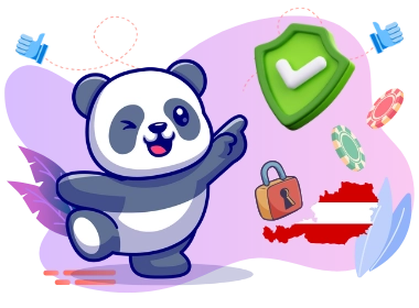 Ein Panda-Bär hält einen Schlüssel und ein Schloss in den Pfoten, was für Sicherheit und Neugier steht.