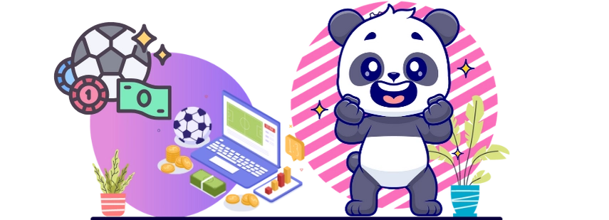 <p>Ein Panda steht mit einem Fauststoß neben einem Bildschirm, auf dem ein Fußballspiel zu sehen ist, umgeben von Münzen und einem Fußball, was die Popularität von Fußball symbolisiert.</p>