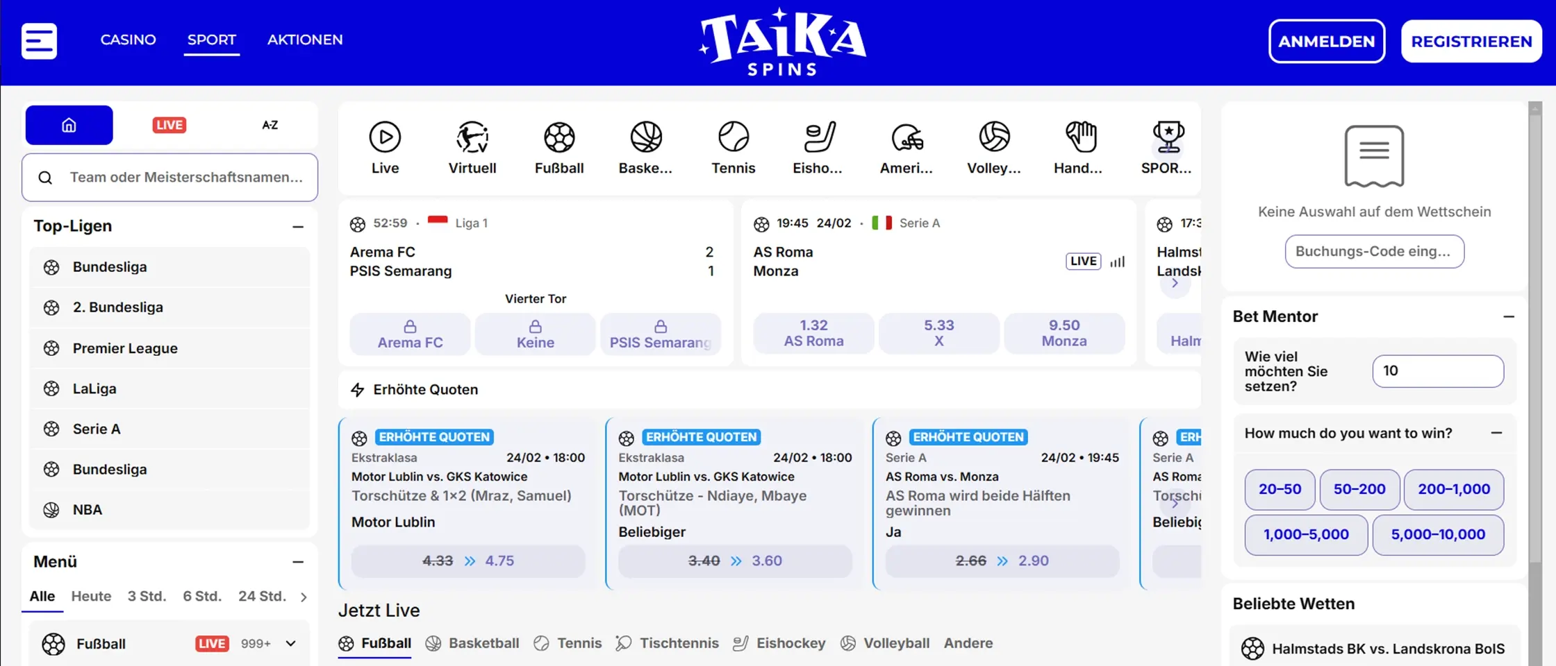 taikaspins Sportwetten