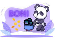Cartoon-Panda mit