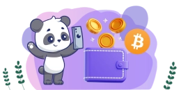 <img src='#' alt='Panda mit Smartphone, Bitcoin und Wallet.' />