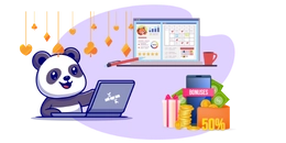 Panda on a laptop
