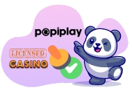 Cartoon panda with approvement symbols and