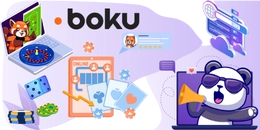 Panda with a megaphone and "boku" text.