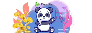 Panda is on the phone with "Pay N Play" text.