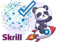 Panda flies on a rocket