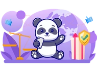 Panda With Mystery Box next to it