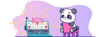 Panda with a slot machine