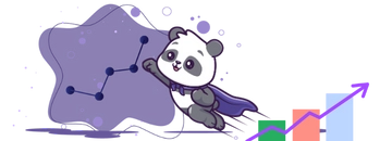 Panda flies with a cape