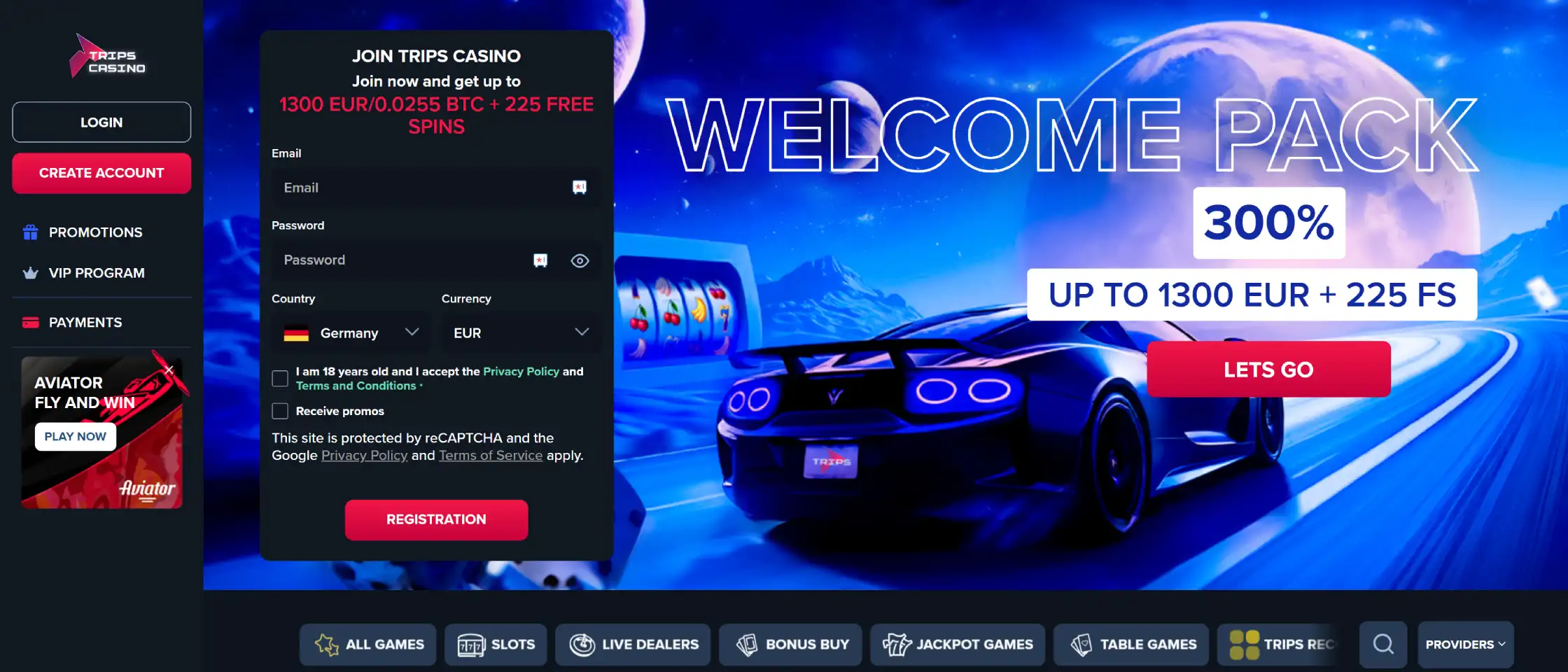 Trips Homepage