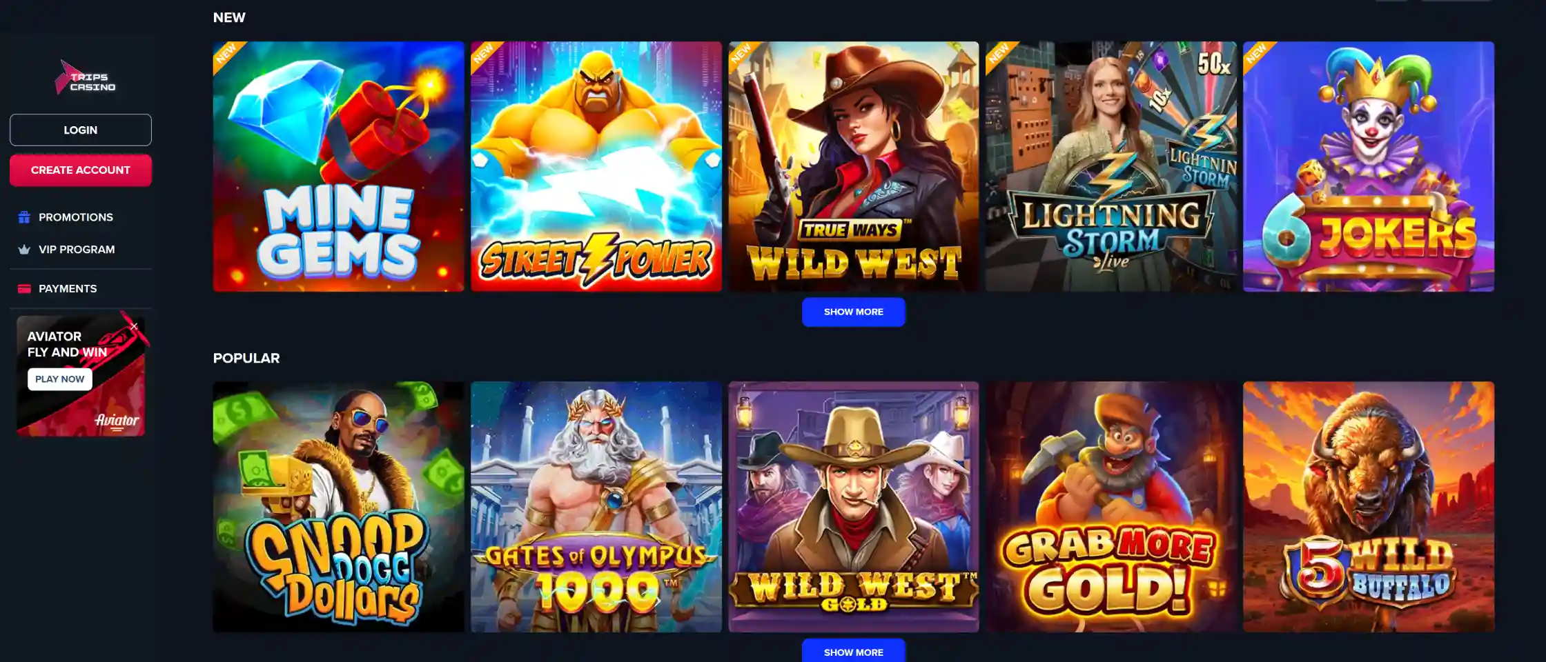 Trips games