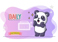 Panda with a calendar and