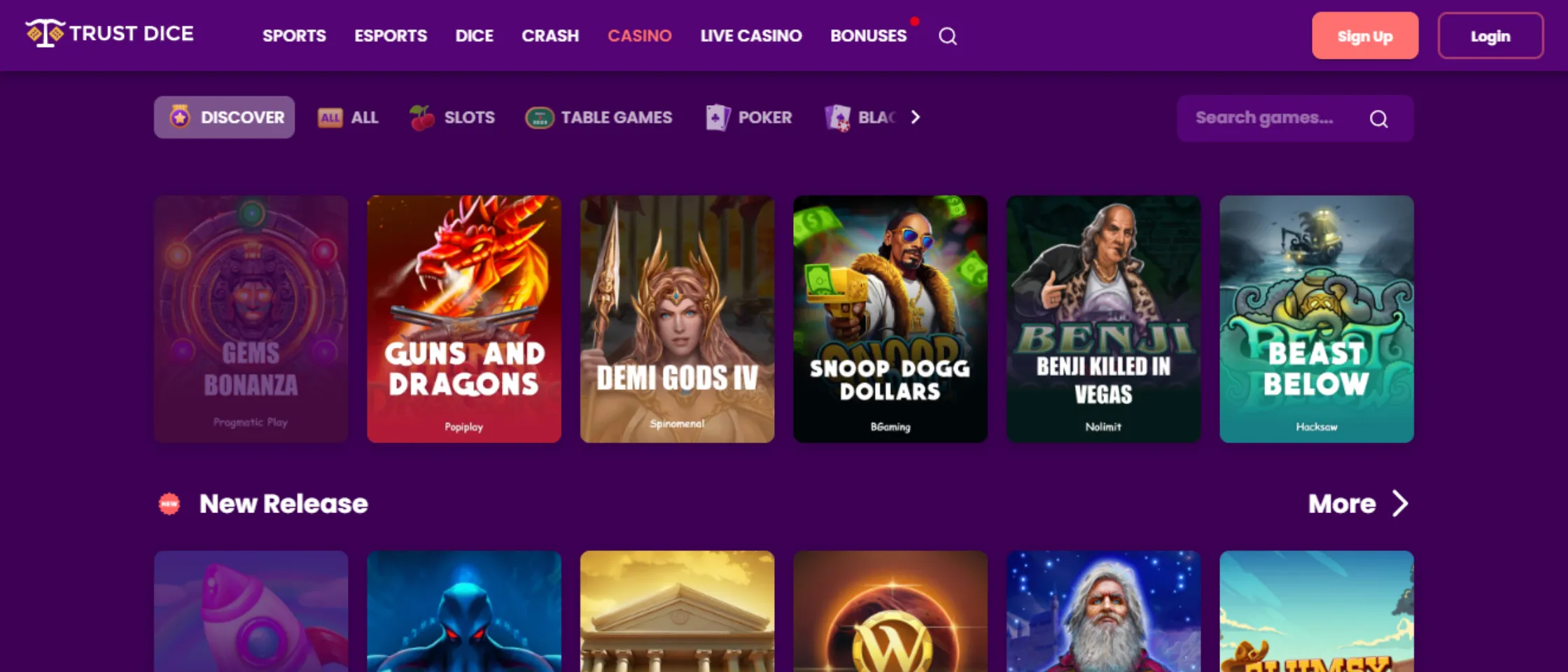 trustdice.win games