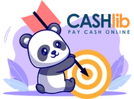 A cute panda aiming an arrow at a target. The text