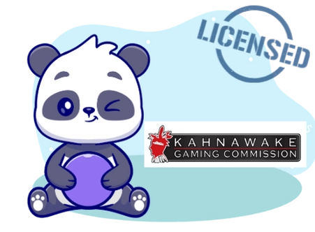 A cute panda holding a purple ball, with a