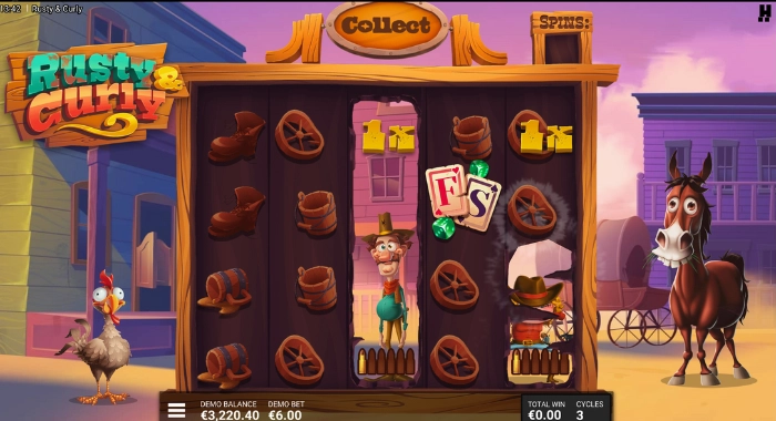 A slot game screen from