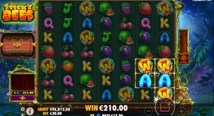 A slot machine screen displays the
