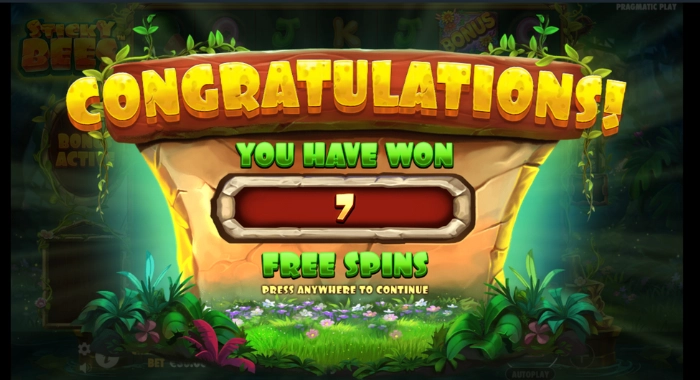 A slot machine screen displays a