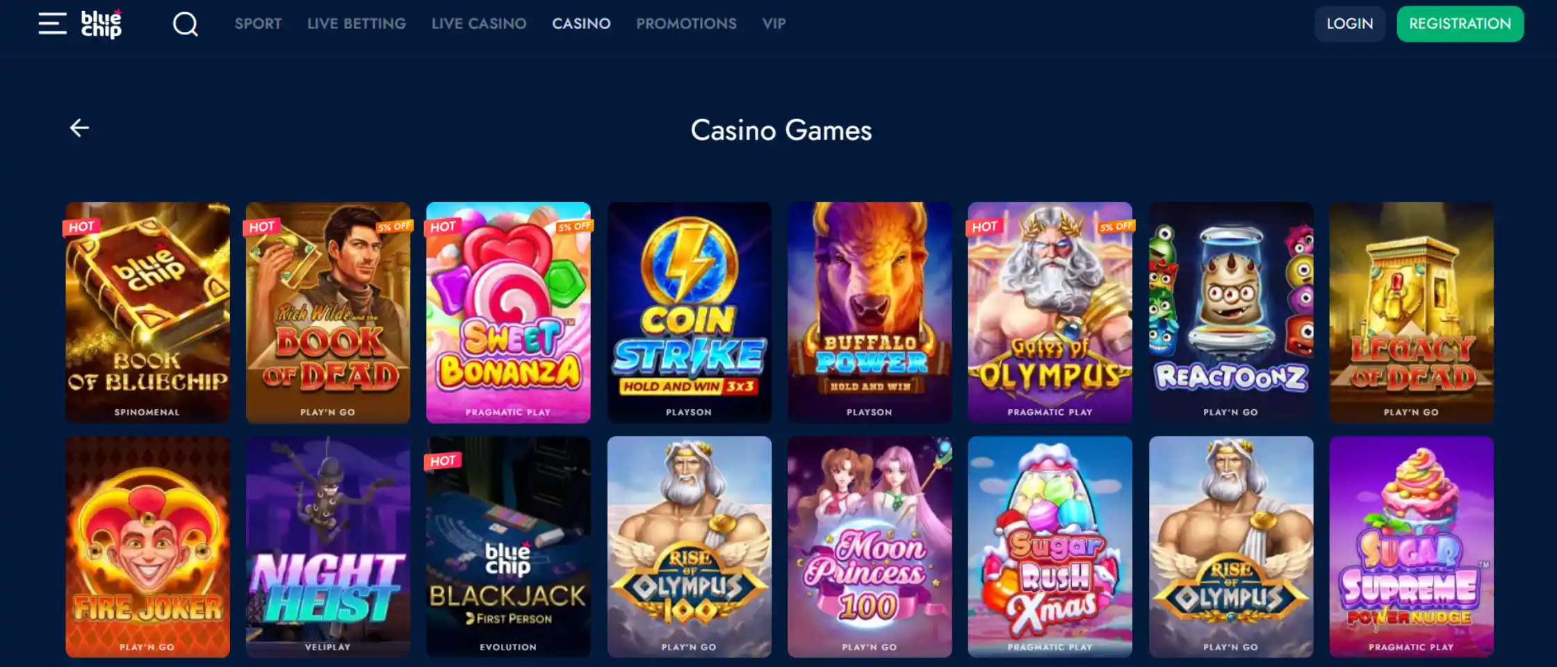 BlueChip games