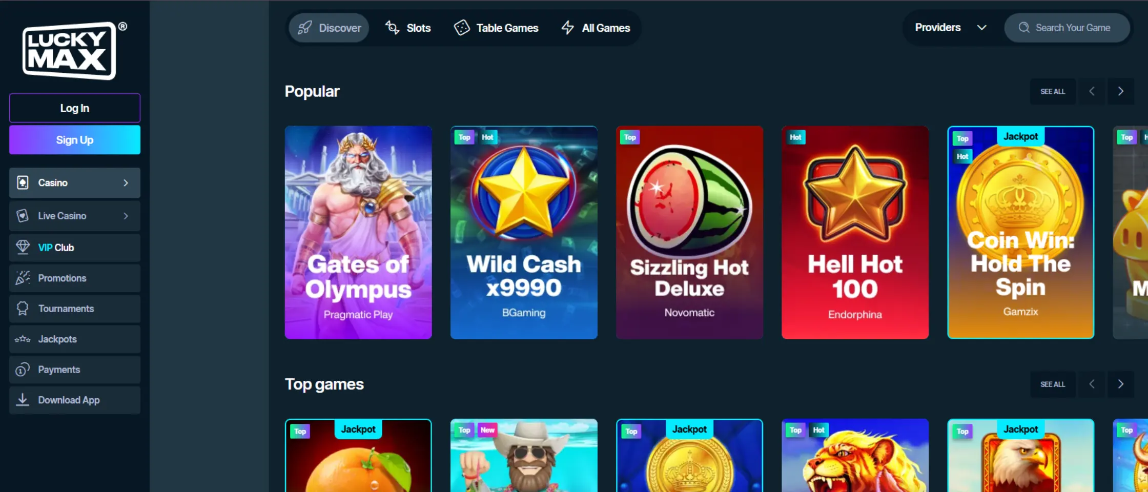 lucky max games