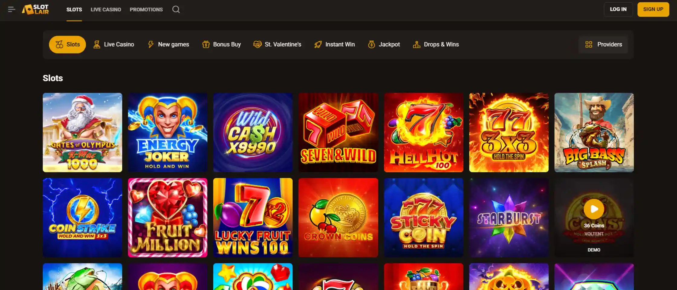 UI and UX at Slot Lair