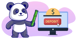 Panda depositing to play slot
