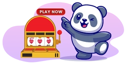 Panda testing online slots before playing Rock Vegas