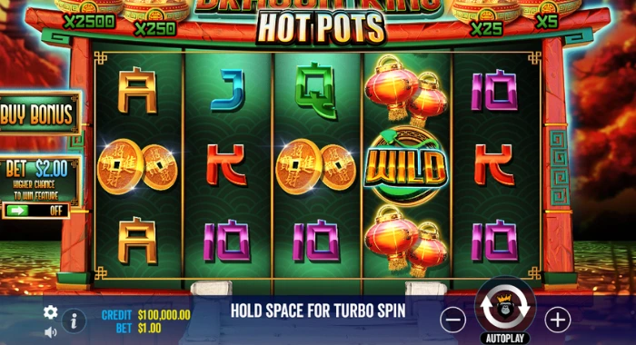 Dragon King Slot Gameplay Layout