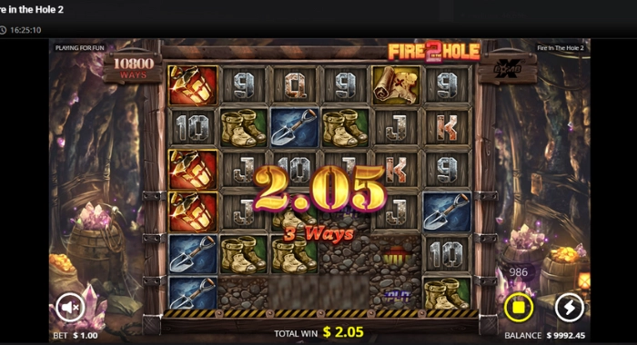 Fire in the Hole Slot 2 Winnings